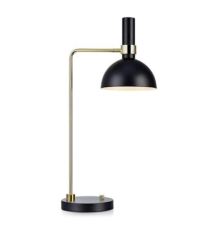 Larry Bordlampe Svart/Børstet messing