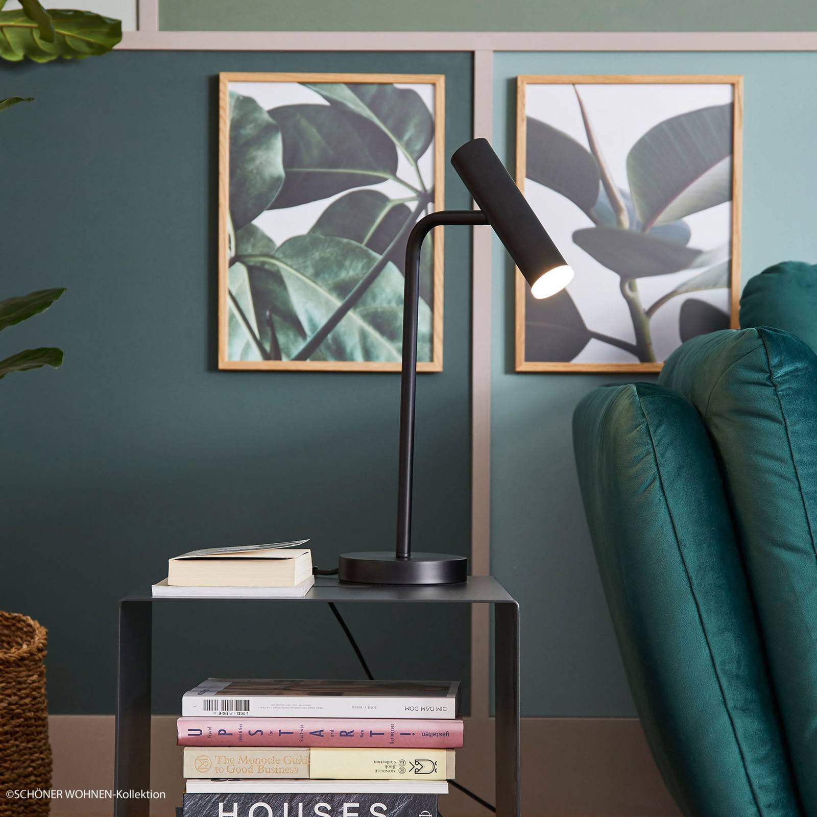 Schöner Wohnen Stina LED-bordlampe, svart