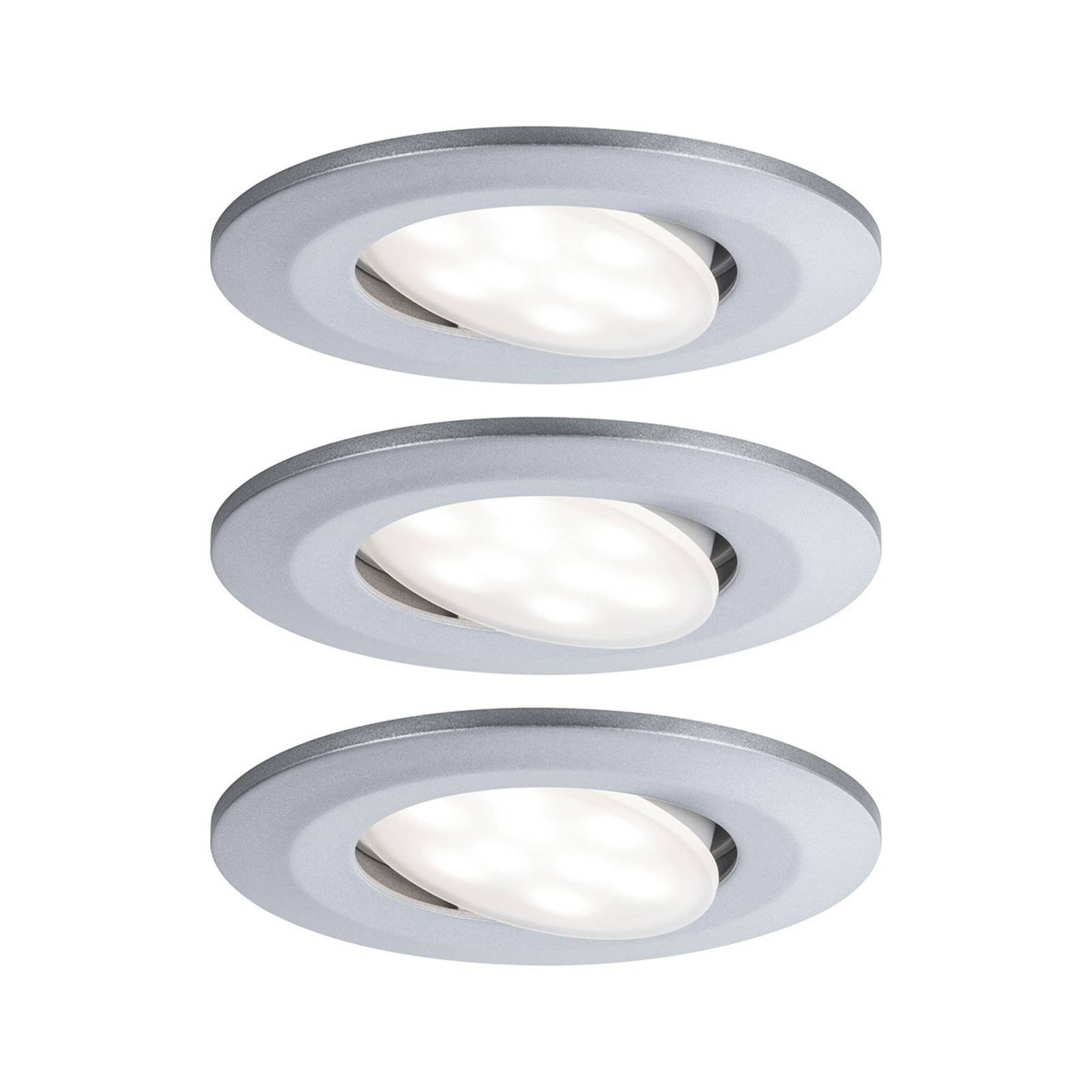 Paulmann Calla LED-downlight dimbar krom 3-pkn.