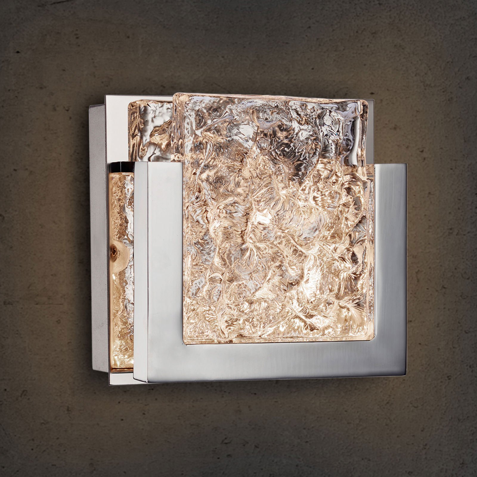 LED-vegglampe Piros av glass