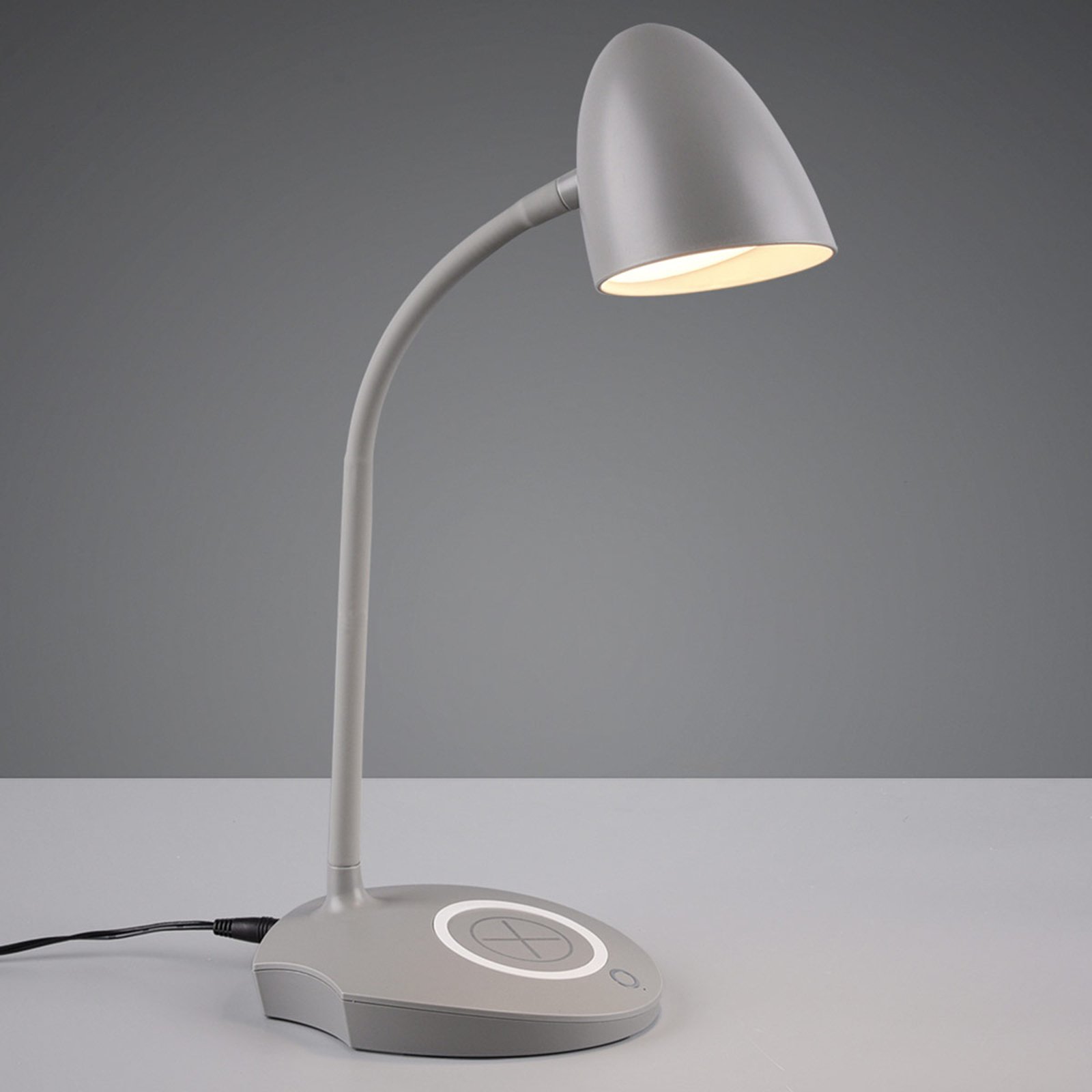 LED-bordlampe Load, induktiv ladestasjon, grå