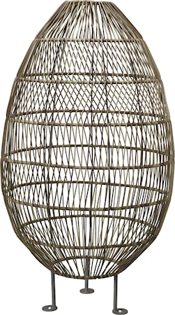 Hanoi Gulvskjerm Natur 80 cm