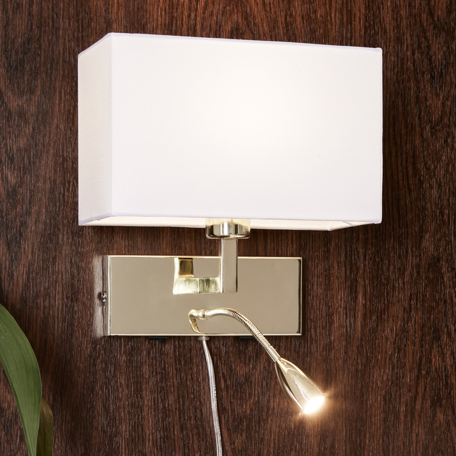 Med LED-leselampe - vegglampe Savoy