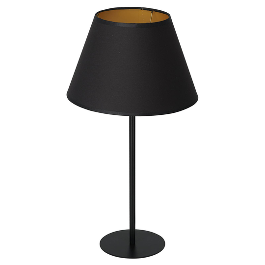 Bordlampe Soho, konisk høyde 56 cm svart/gull
