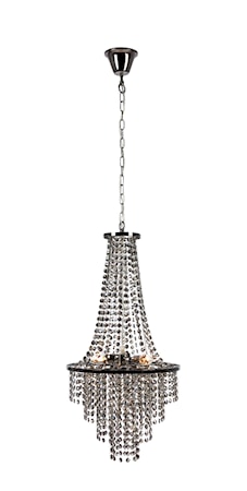 Allington Chandelier 3 Black Chrome/Smoke