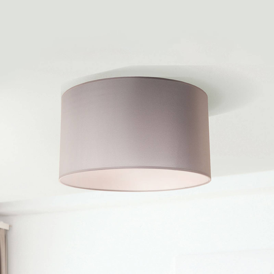 Taklampe Dorset av tekstil, grå