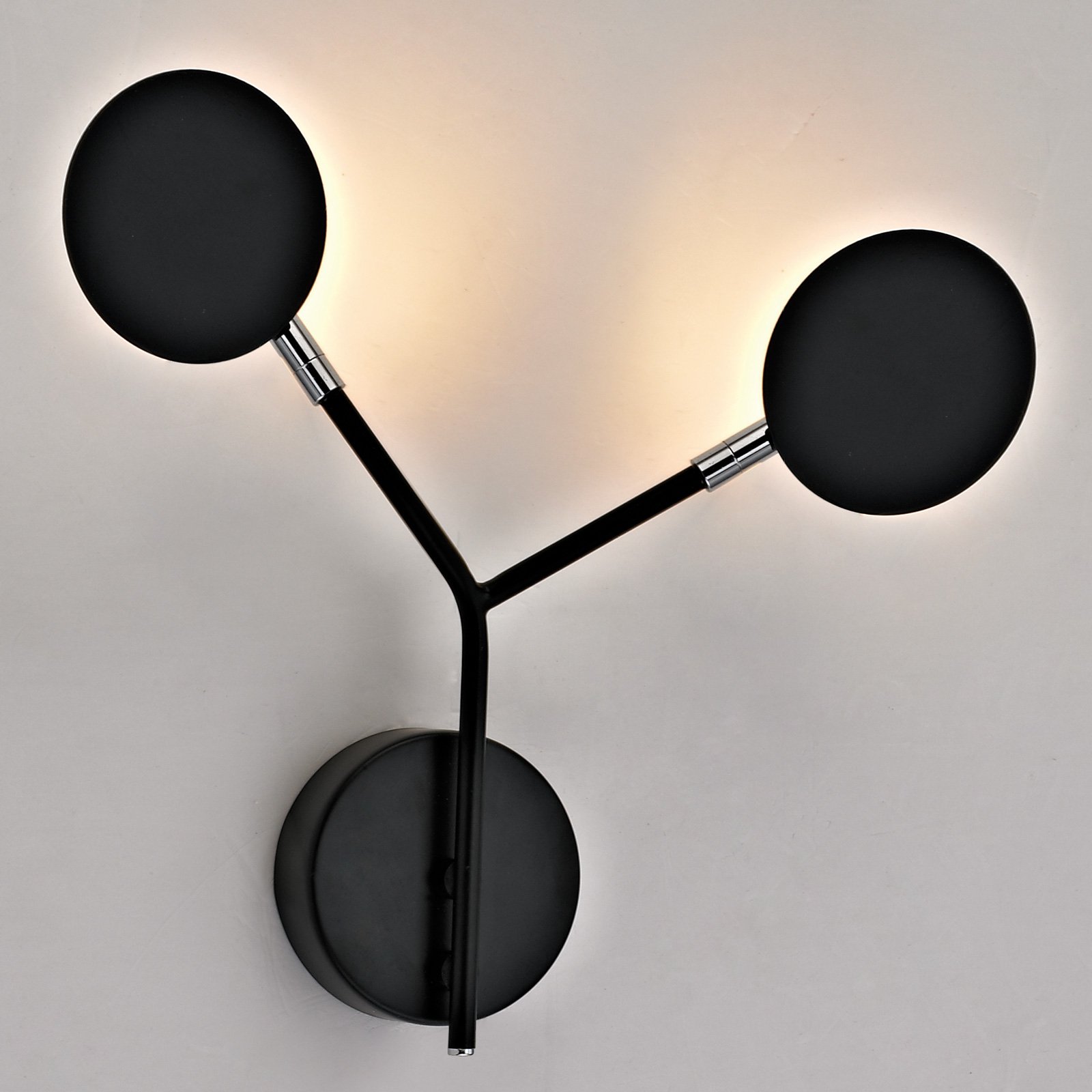 LED-vegglampe Belize, 2 lyskilder, svart
