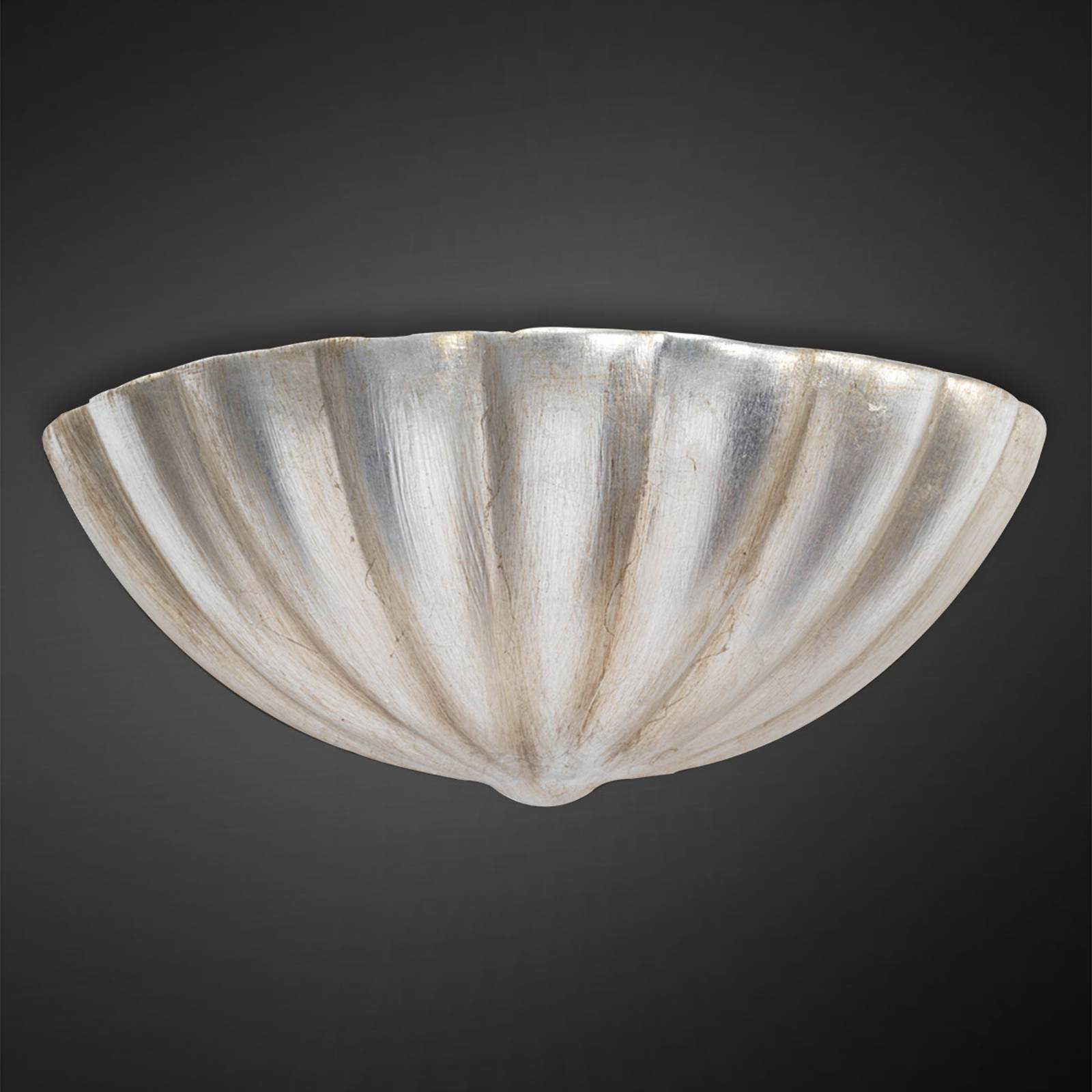 Keramisk vegglampe Violetta - forsølvet