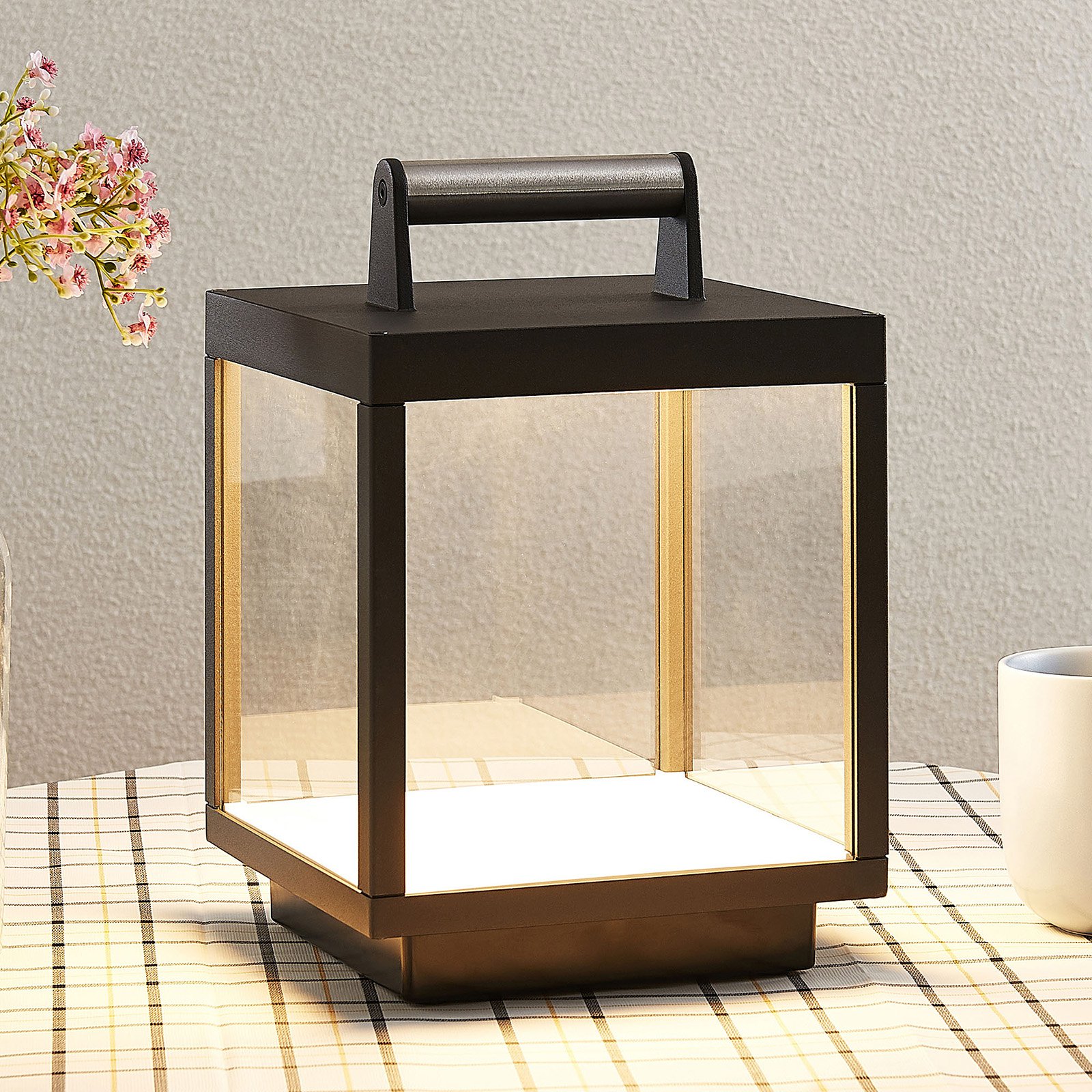 LED-bordlampe Cube til utebruk, oppladbar