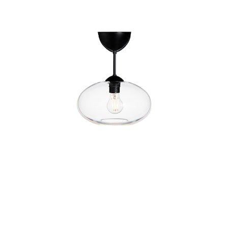 Bullo Plafond Mattsvart Klart Glass 32 cm