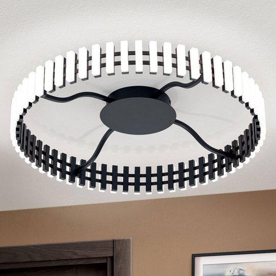 Mansion LED-taklampe, svart-hvit Ø 63 cm