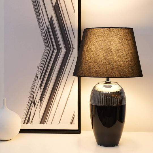 Pauleen Midnight Beauty bordlampe svart/sølv