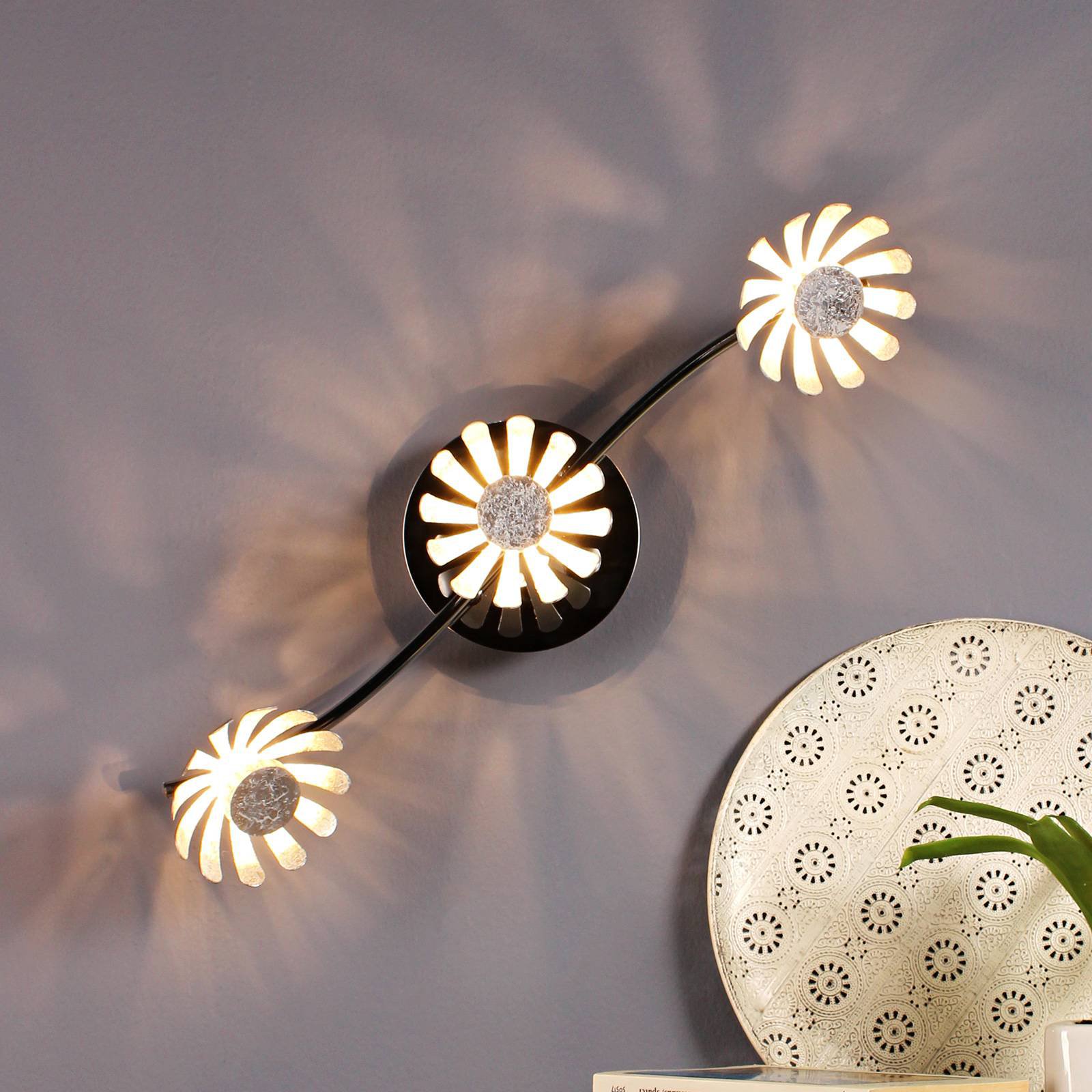 LED-taklampe Bloom 3 lyskilder sølv