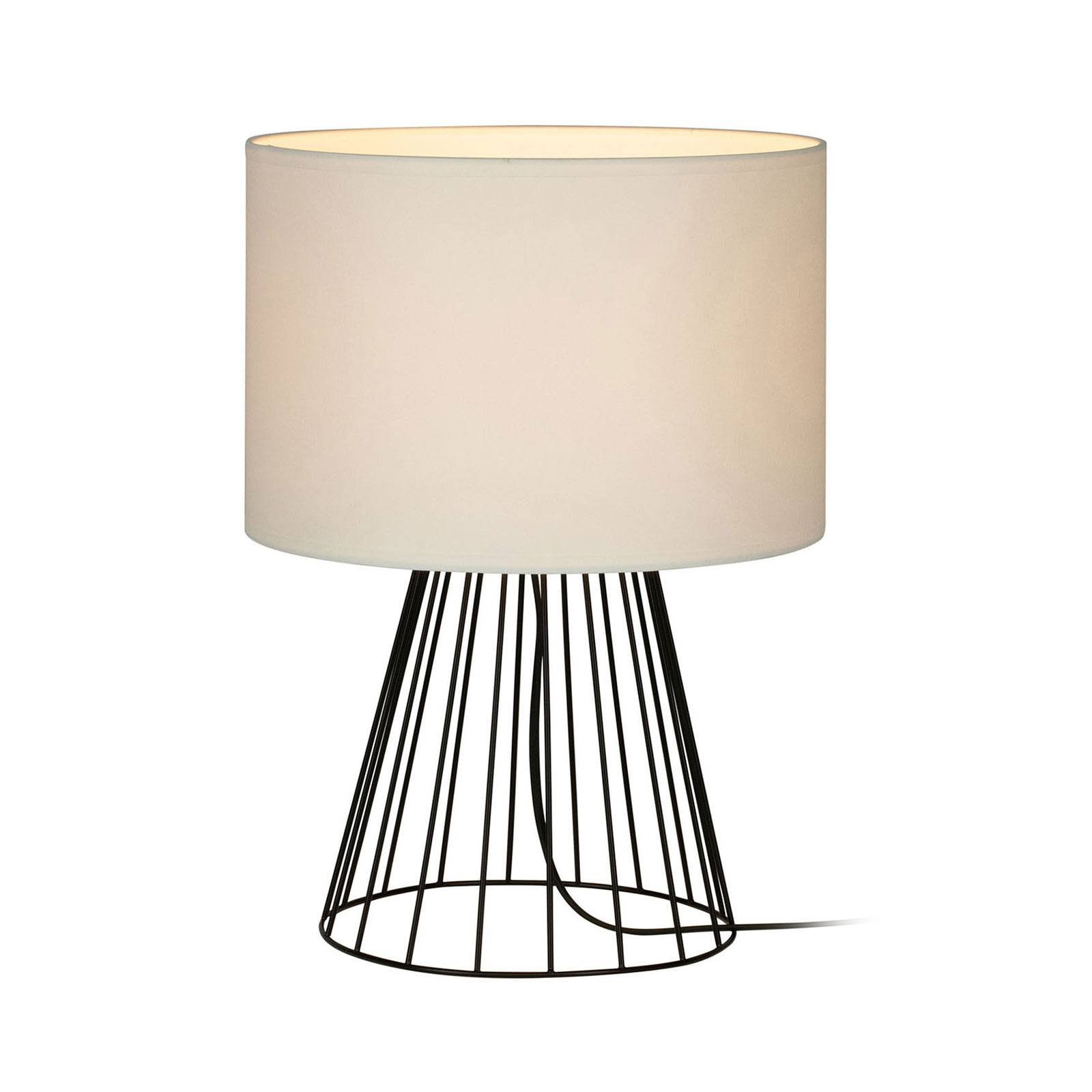 Bordlampe Valene med tekstilskjerm, høyde 44 cm