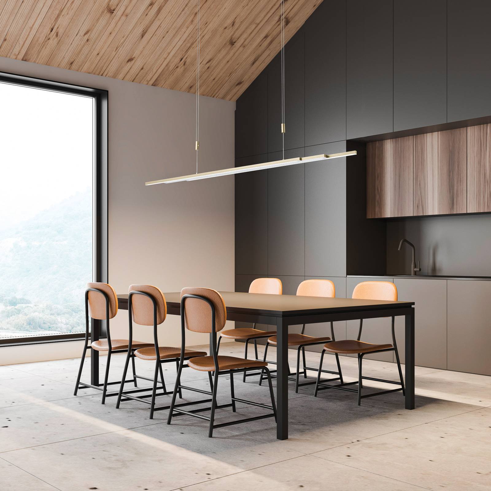BANKAMP L-lightLINE LED-hengelampe, champagne