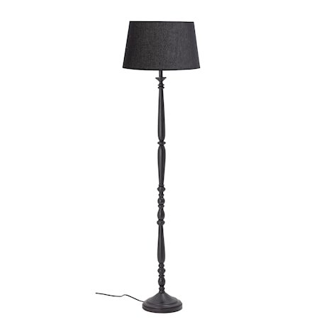 Gulvlampe Svart Rubberwood