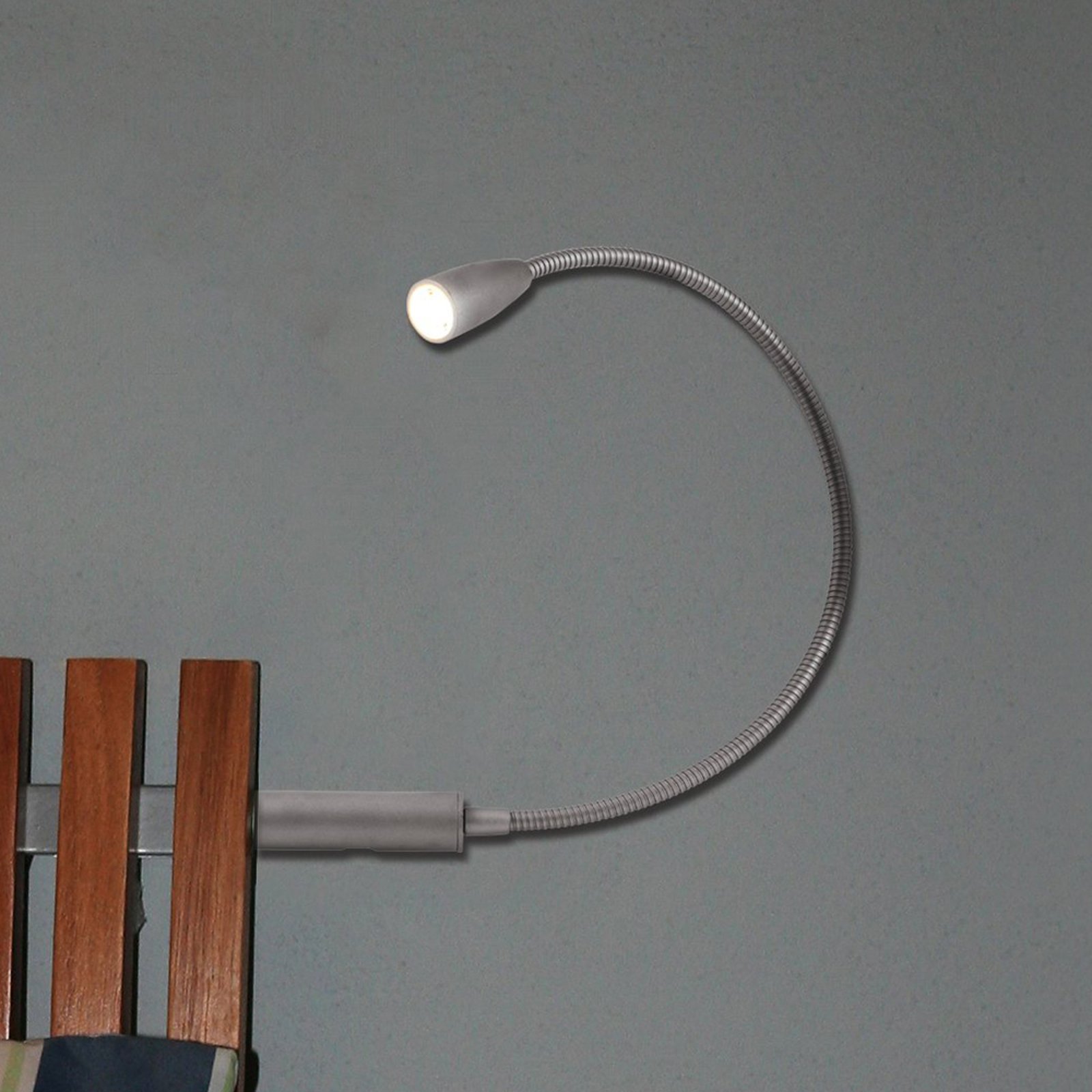 LED-leselampe Berta med fleksarm