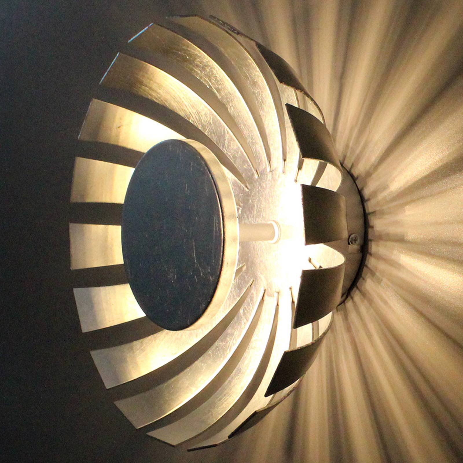 LED-vegglampe Flare Large, sølv