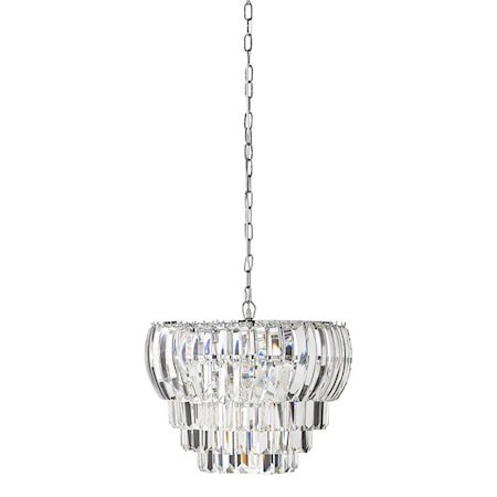 Lucca Krystallkrone Clear/Sølv Ø48 cm.