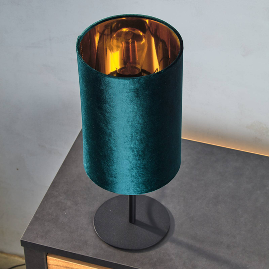 Bordlampe Tercino, grønn skjerm