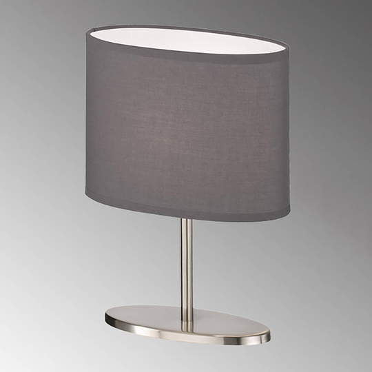 Momo bordlampe med stoffskjerm nikkel/antrasitt