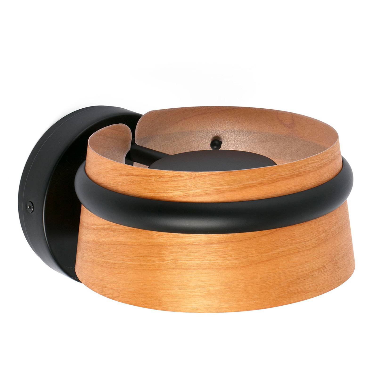 Vegglampe Loop med tretrinns dimmer, tre