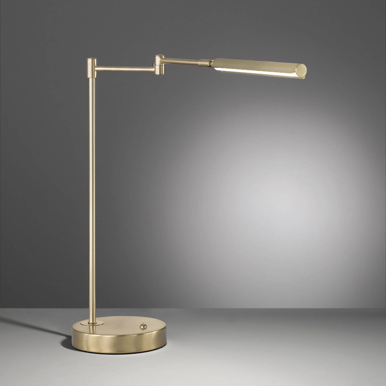 LED-bordlampe Nami, dimbar, messingfarget