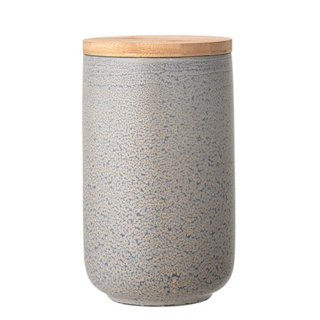 Kendra Jar w/Lid, Grey, Stoneware
