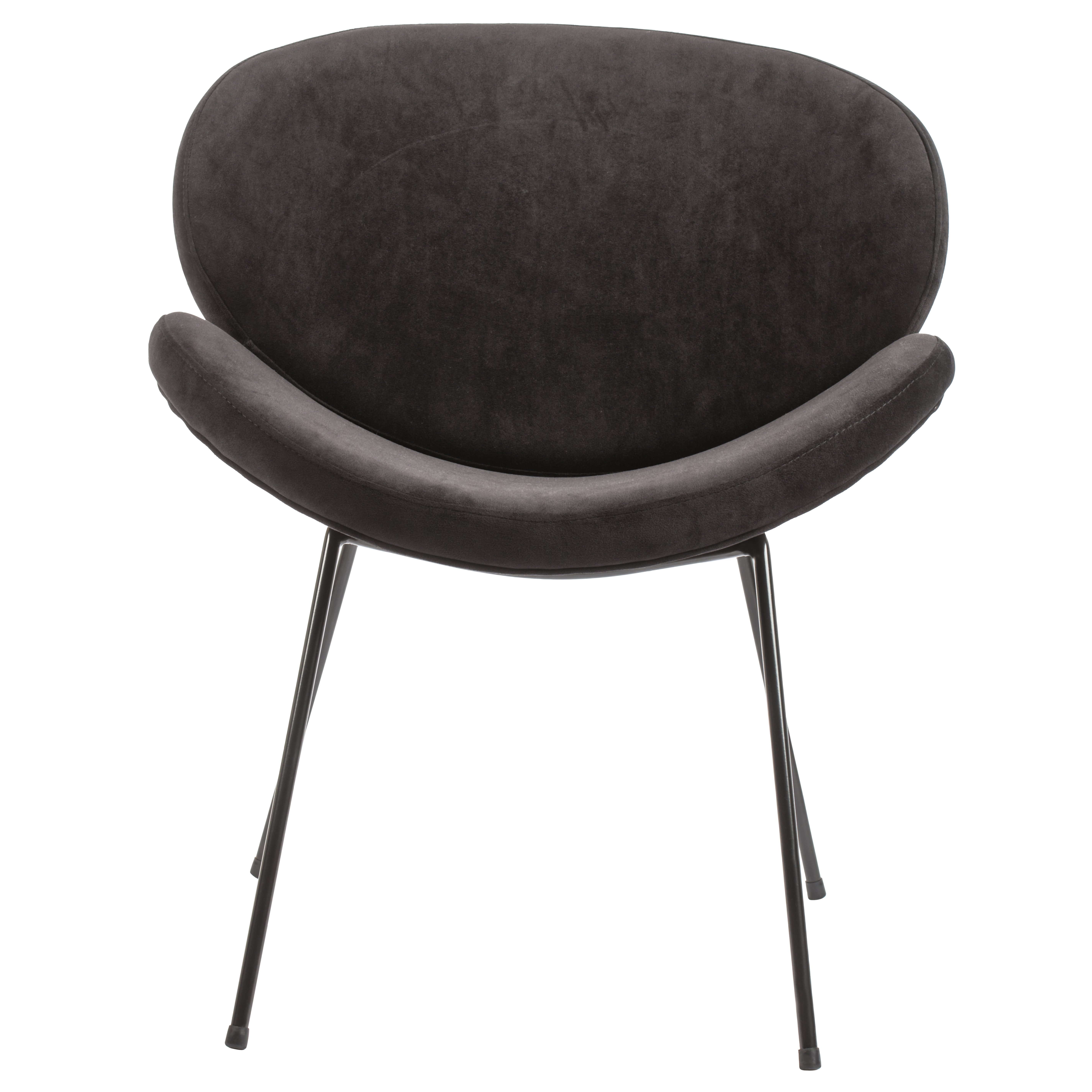 Loungestol Konrad Velur Sort ben