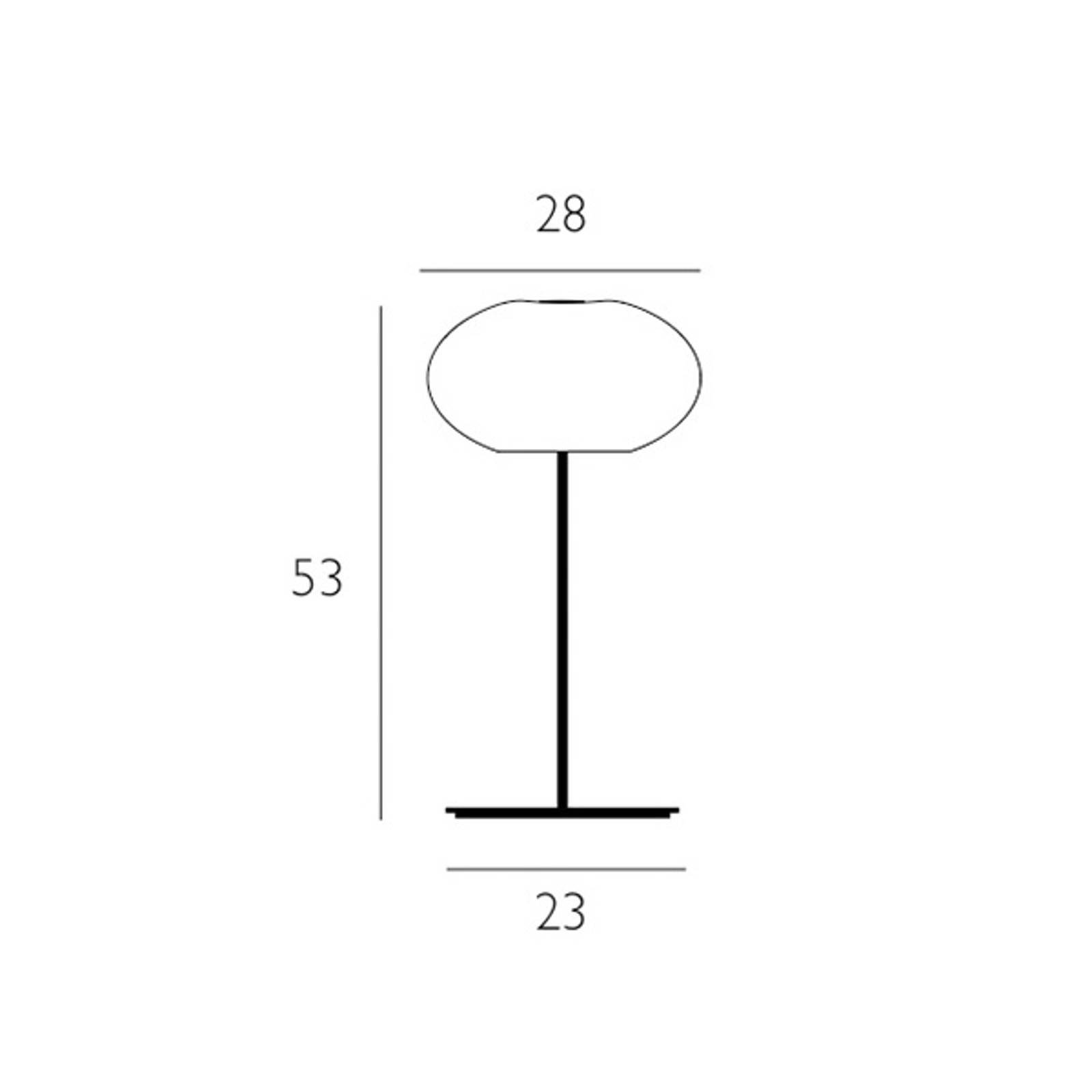 Casablanca Aih bordlampe, Ø 28 cm hvit blank