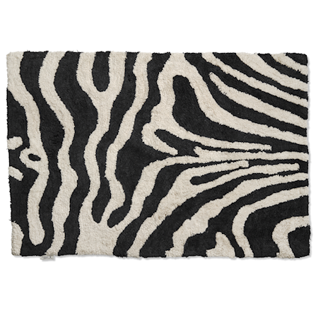 Badrumsmatta Zebra 60x90 Svart/Vit