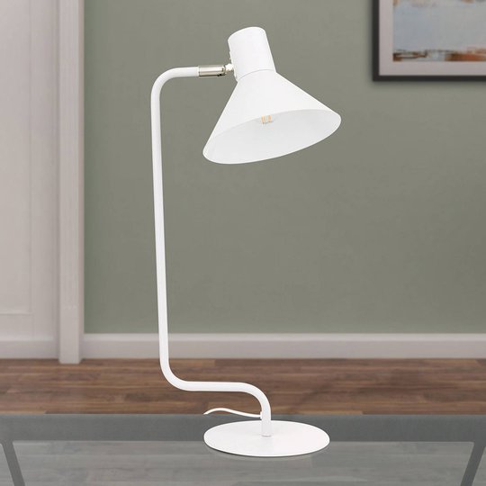 Victoria skrivebordslampe hode justerbart hvit