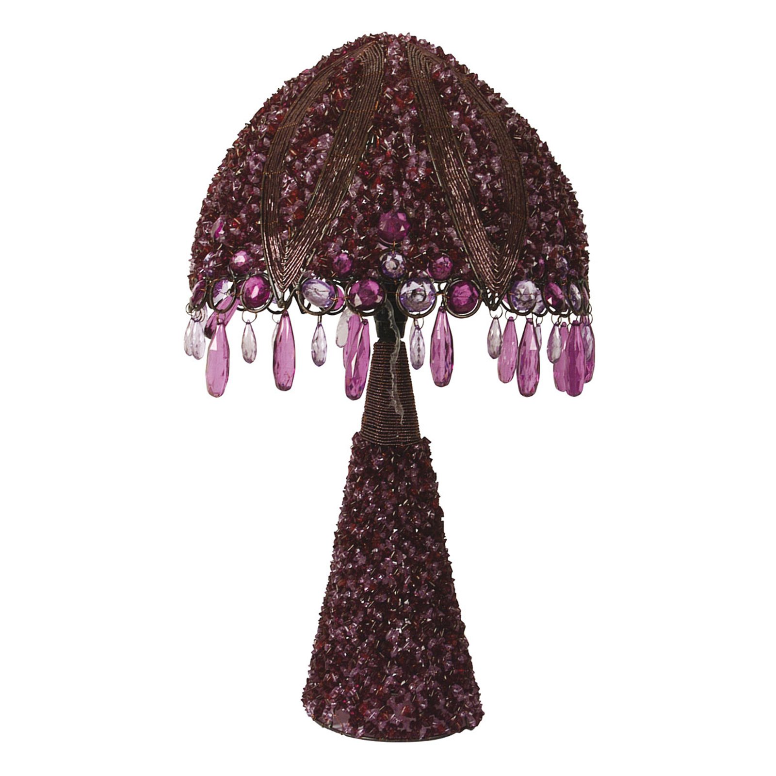 Bordlampe Perla, 53 cm fiolett