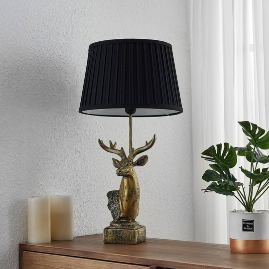 Lindby Kijang bordlampe, fot i hjorteform