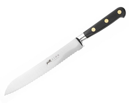 Ideal brødkniv stål/svart 20 cm