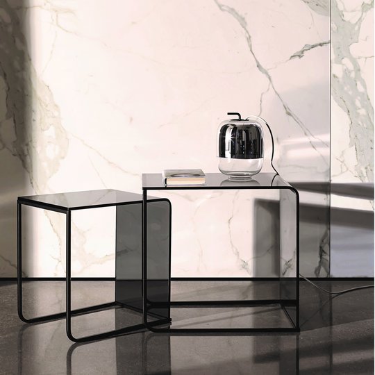 Prandina Gong T1 bordlampe speil metallisert