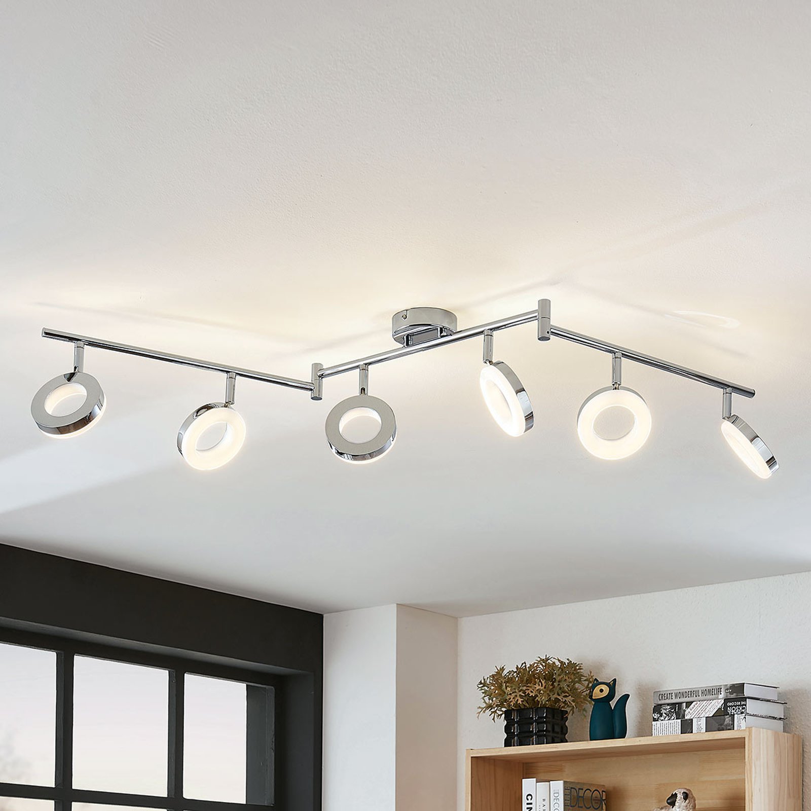 LED-taklampe Ringo 6 lyskilder