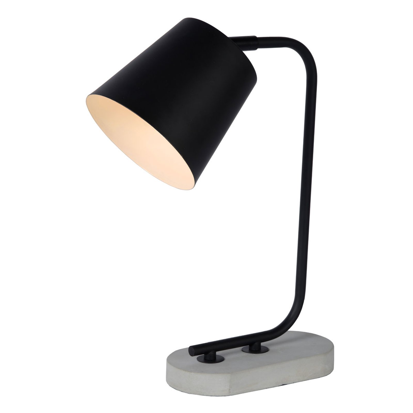 Cona bordlampe med metall-stang, svart