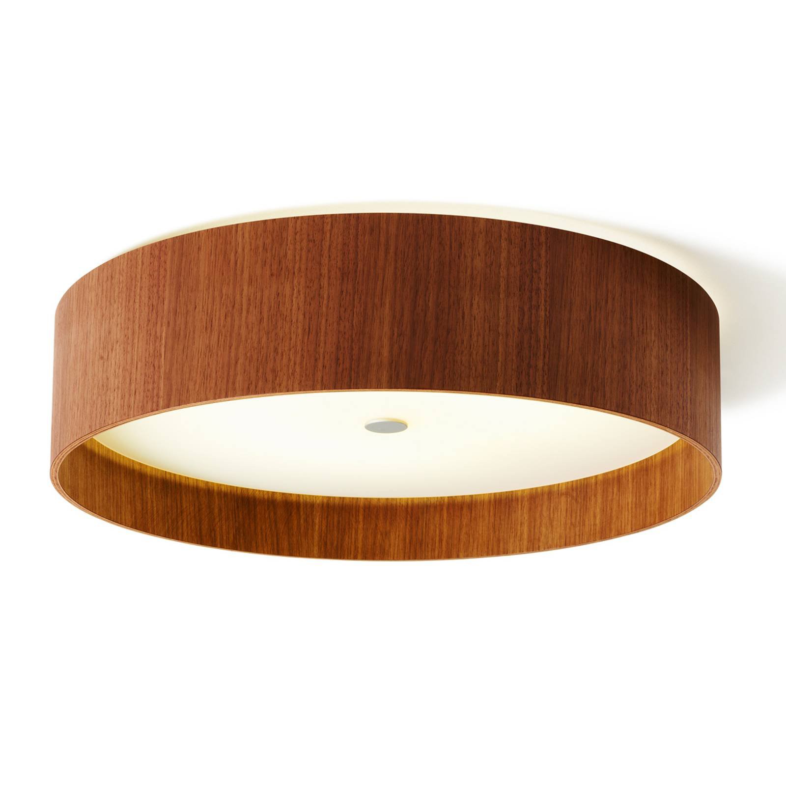 Lara wood – LED-taklampe i nøttetre 55 cm