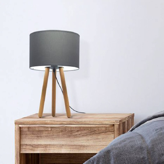 Bordlampe Tokyo tripod av tre, bøk/svart