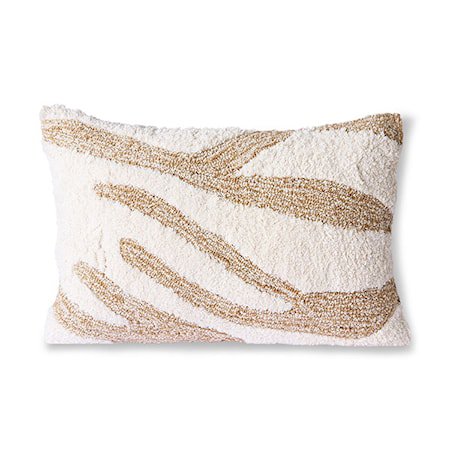 Fluffy Pute White/Beige 35x55 cm