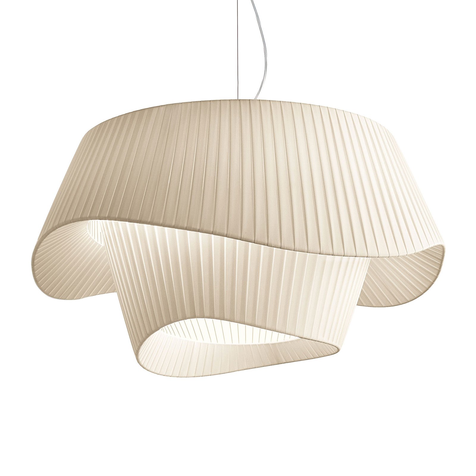Modo Luce Cocó tekstil-hengelampe Ø 80 cm beige