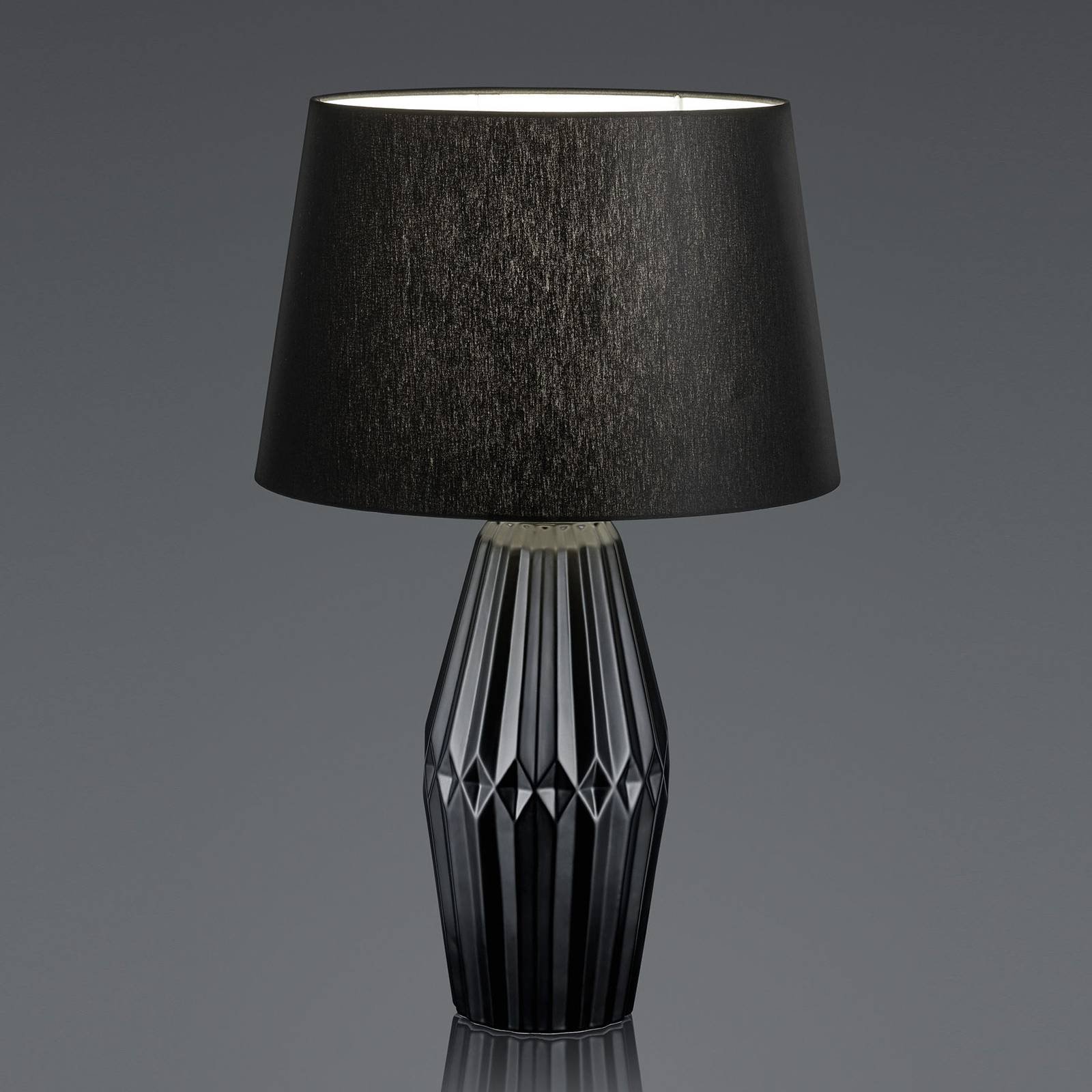 B-Leuchten Kera bordlampe, 58cm tekstilskjerm