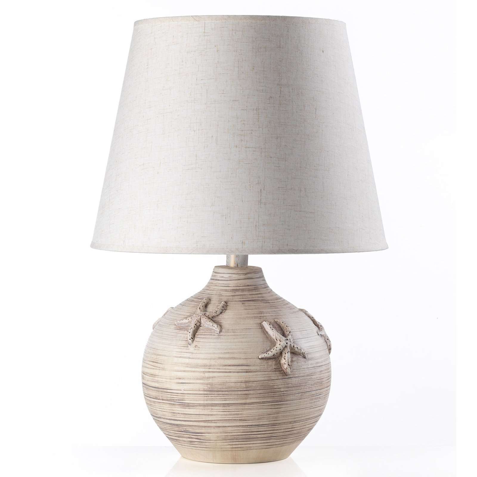 Bordlampe Marina, høyde 61 cm, sjøstjerne-deko