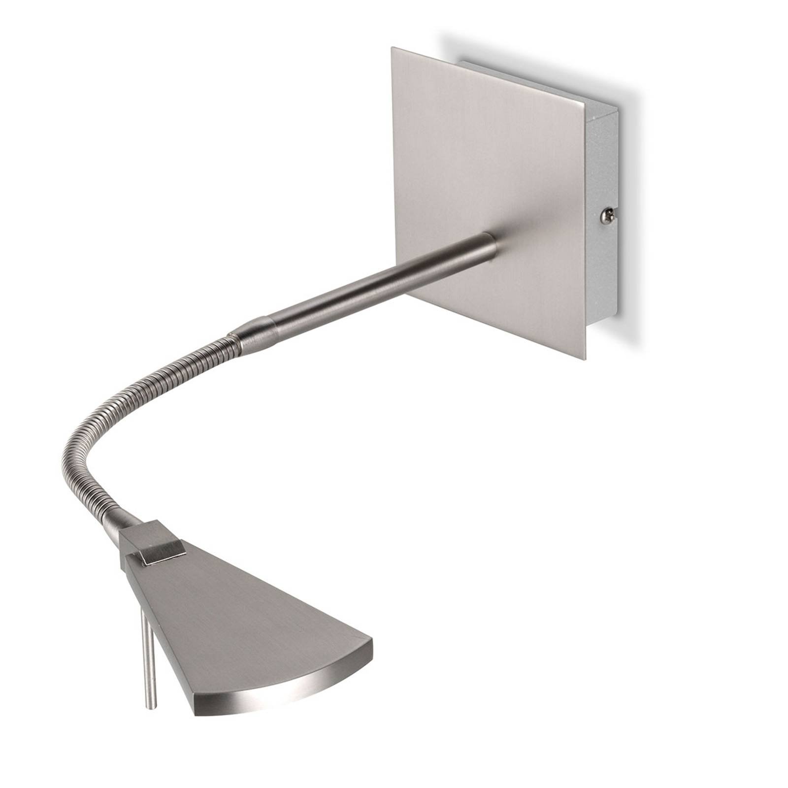 Fleksibel LED-vegglampe Nec, matt nikkel