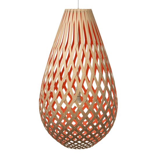david trubridge Koura pendellampe 75cm bambus-rød