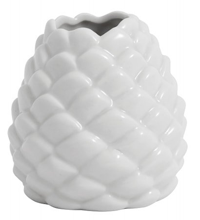Vase Pine Cone - Hvit