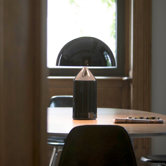 Oluce Atollo bordlampe med dimmer Ø50cm bronse