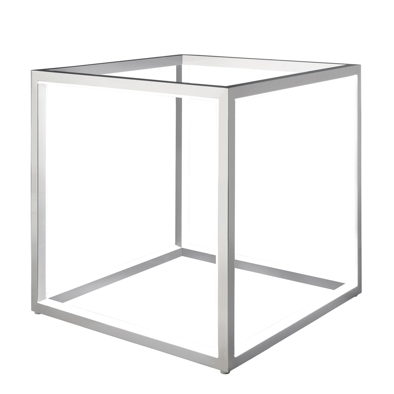 Delux - LED-bordlampe i kubeform, alu, 30 cm
