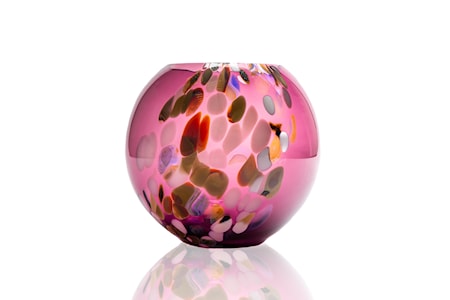 Marble Globe Vase Mulberry Delight